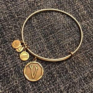 Alex and Ani gold V bracelet